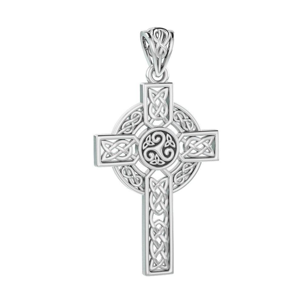 Celtic Cross Sterling Silver Pendant by Peter Stone Jewelry TPD3969 - peterstone.dropshipping