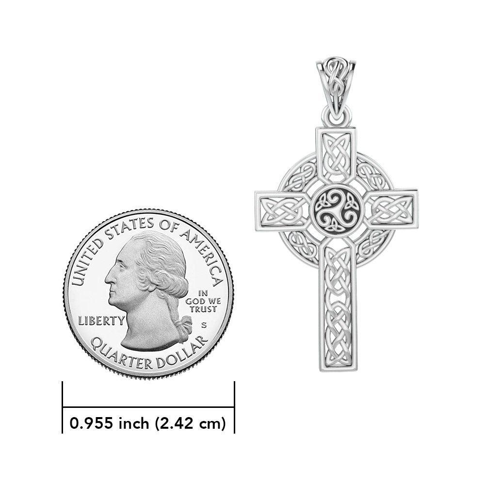 Celtic Cross Sterling Silver Pendant by Peter Stone Jewelry TPD3969 - peterstone.dropshipping