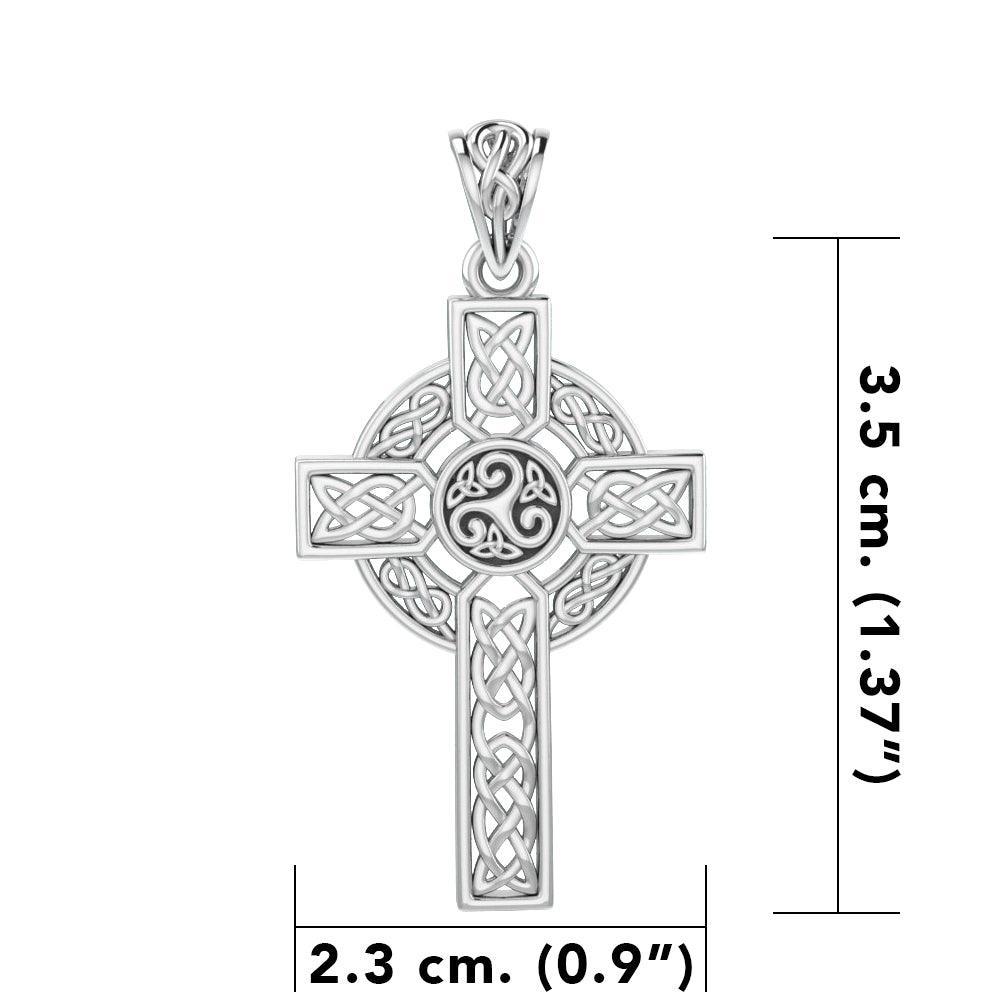 Celtic Cross Sterling Silver Pendant by Peter Stone Jewelry TPD3969 - peterstone.dropshipping