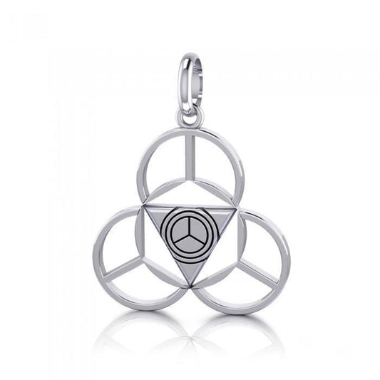 Be Your Own Captain Silver Pendant by Sibylle Grummes Unruh TPD3981