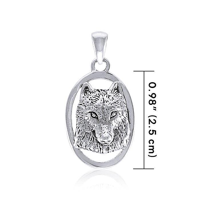 Wolf Sterling Silver Pendant by Ted Andrews TPD3989