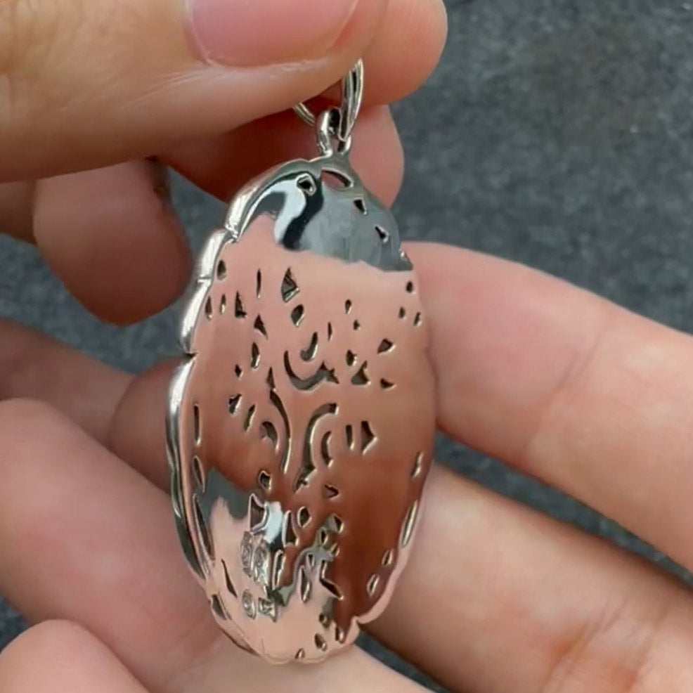 Lightweight Brigid Ashwood Celtic Wolf Sterling Silver Pendant TPD6531