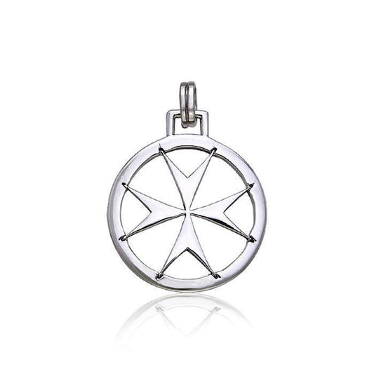 Maltese Cross Sterling Silver Pendant TPD405