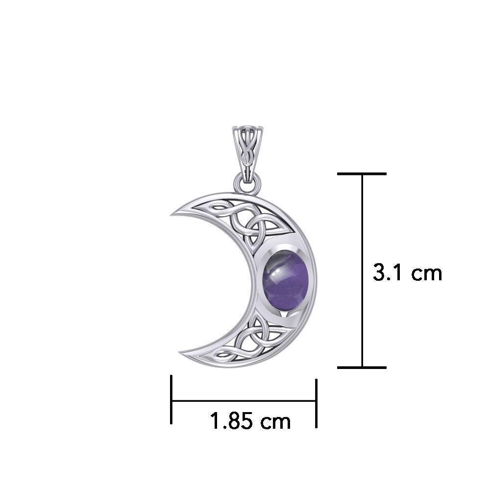 Blue Moon Silver Pendant with Gemstone TPD4056