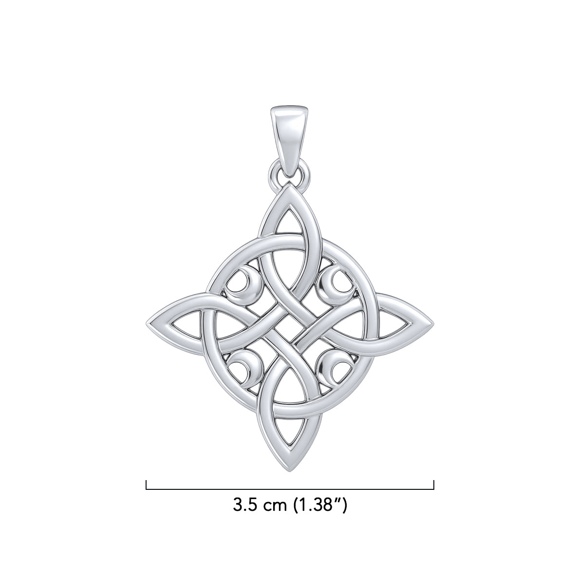 Mickie Mueller Quaternary Celtic Knots with Crescent Moon Pendant TPD4072