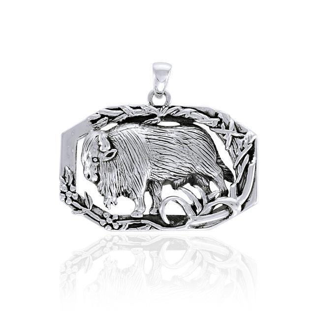Bison Buffalo Silver Pendant TPD4083