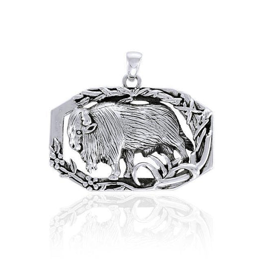 Bison Buffalo Silver Pendant TPD4083