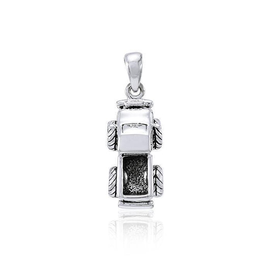 4WD Pickup Truck handcrafted sterling silver pendant TPD4097
