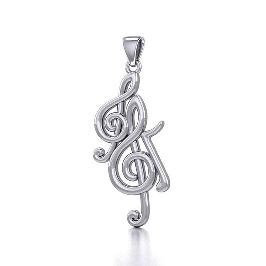Music Notation Symbols and G clef Pendant TPD4116
