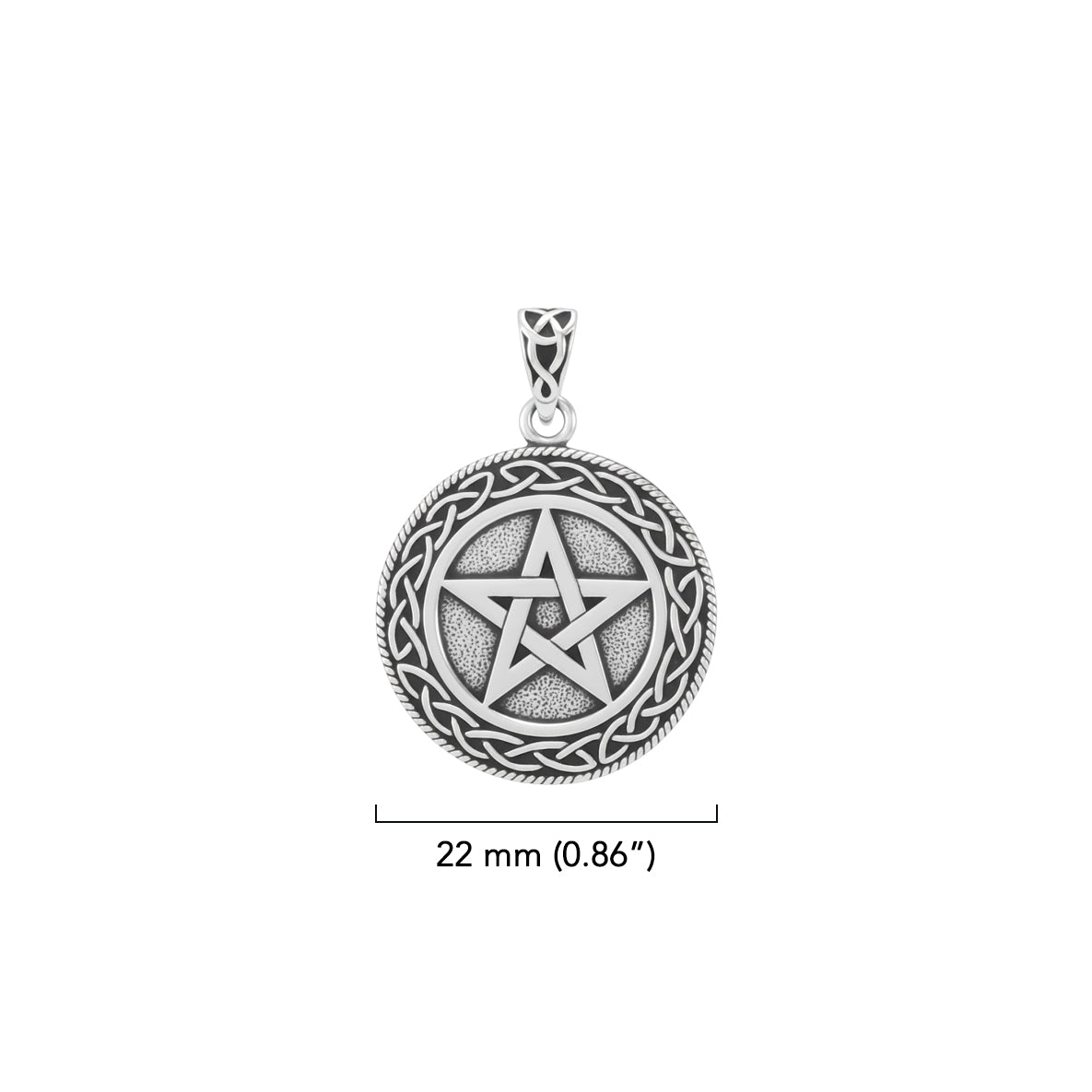 Pentacle & Celtic Sterling Silver Pendant TPD4128