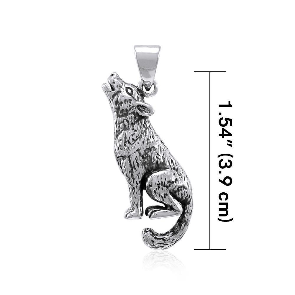 Howling Wolf Silver Pendant TPD4140
