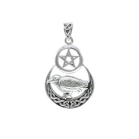 Raven on Crecent Moon and The Pentacle Pendant TPD4224