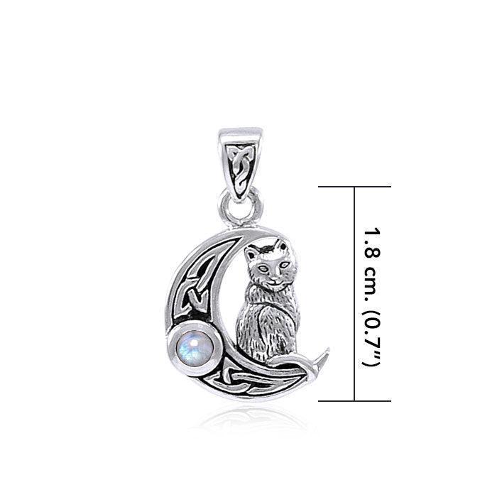 Celtic Moon Cat Pendant TPD4289