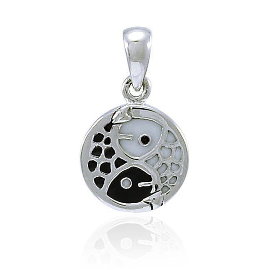 Yin Yang Fish Silver Pendant TPD4306