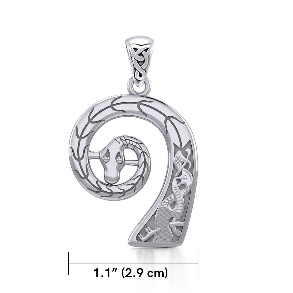 Prow Head of Viking Ship Silver Pendant TPD4393