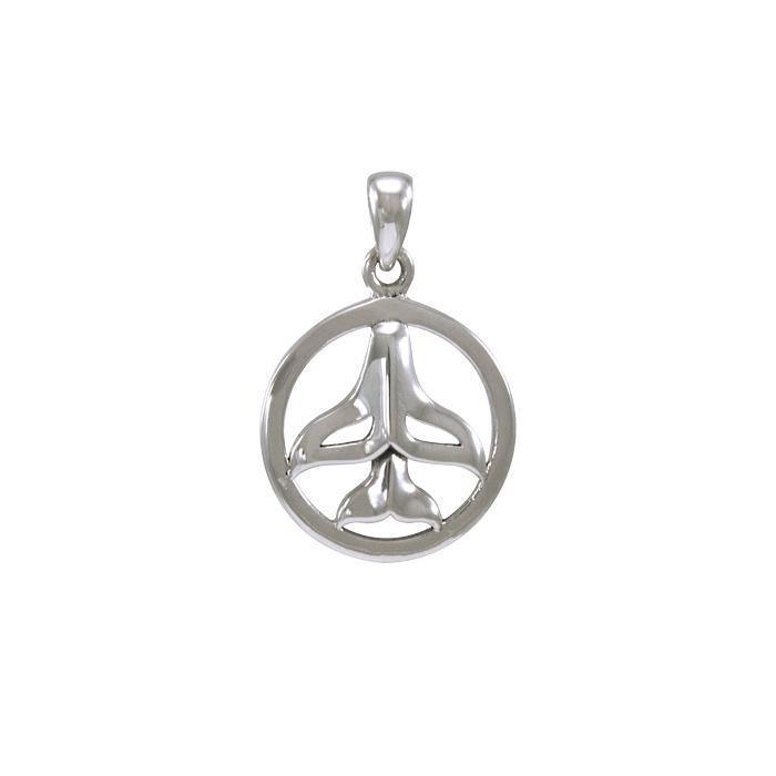 Double Whale Tail Silver Pendant TPD4418