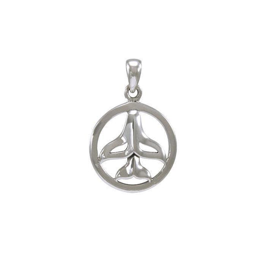 Double Whale Tail Silver Pendant TPD4418