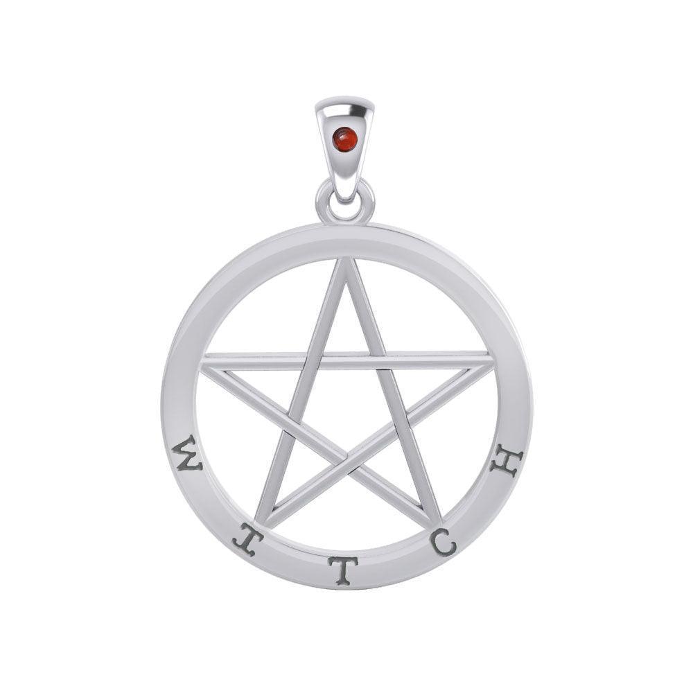 Witch Pentagram Silver Pendant TPD4503
