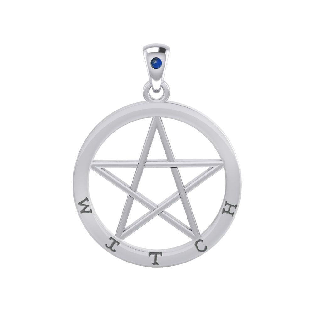 Witch Pentagram Silver Pendant TPD4503