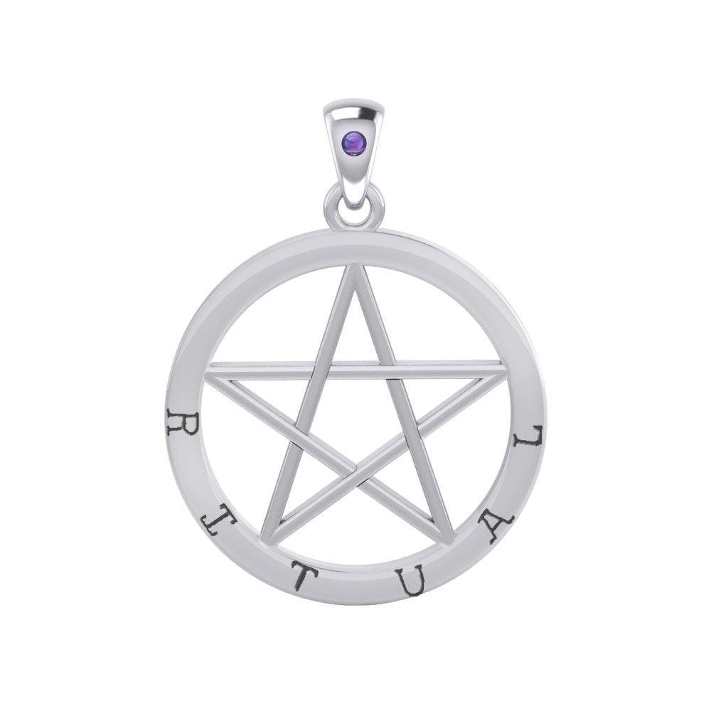 Ritual Pentagram Silver Pendant TPD4519