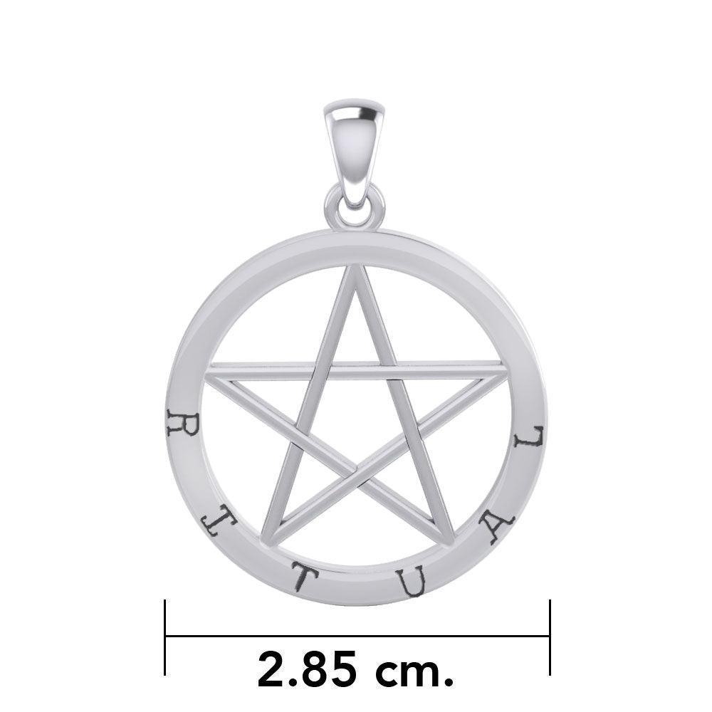Ritual Pentagram Silver Pendant TPD4519