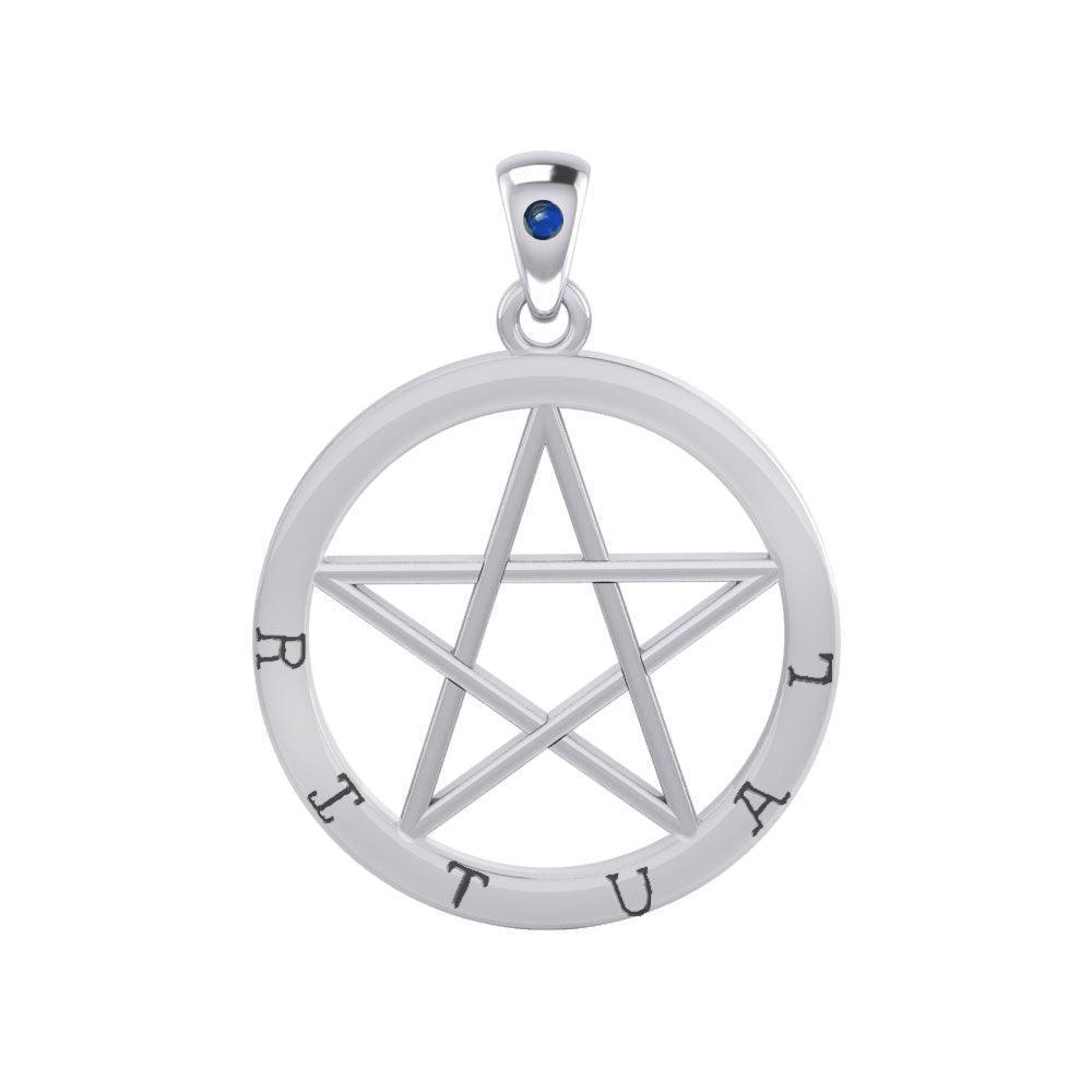 Ritual Pentagram Silver Pendant TPD4519