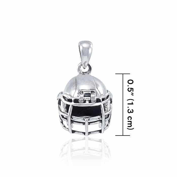 Football Helmet Silver Pendant TPD4534