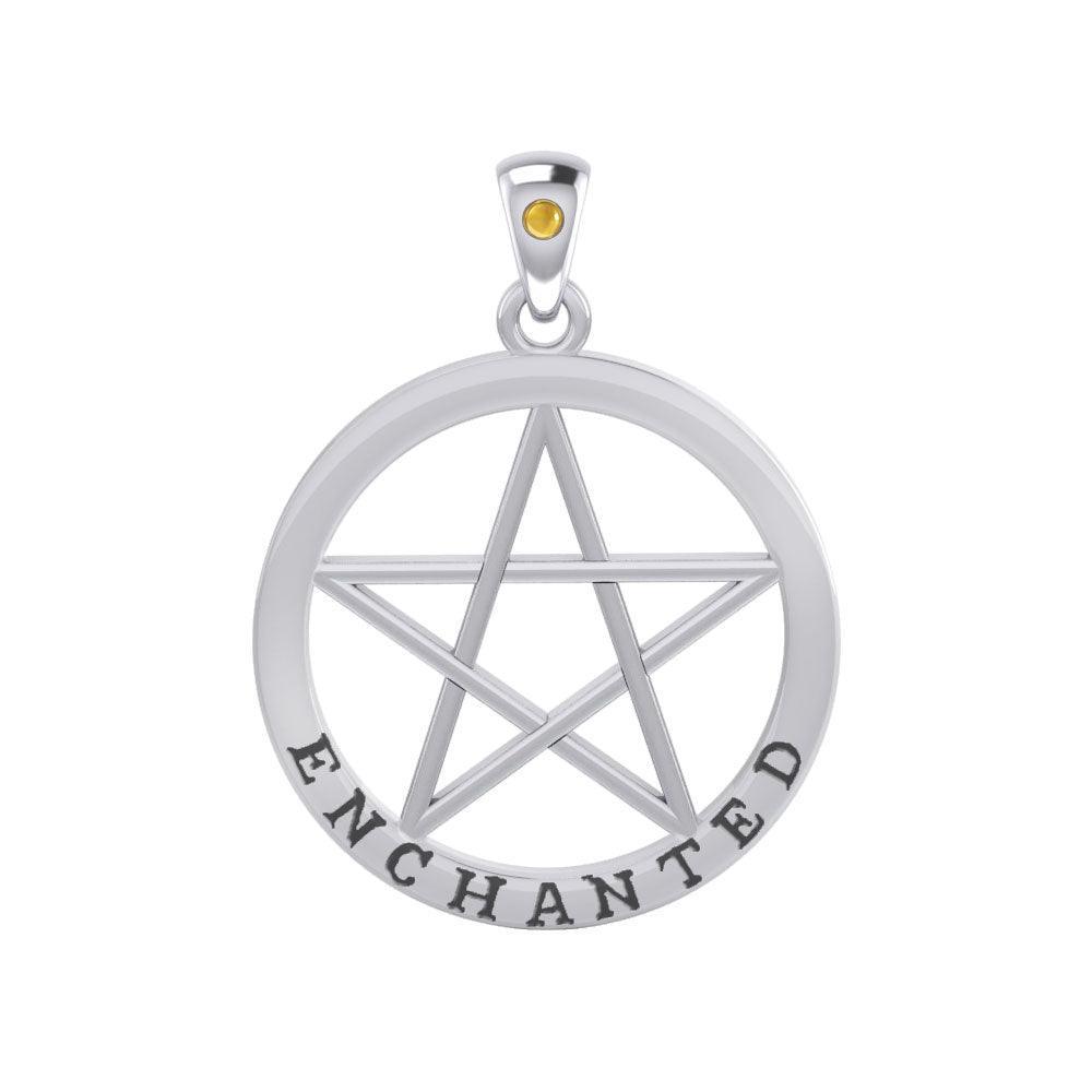 Enchanted Pentagram Silver Pendant TPD4539