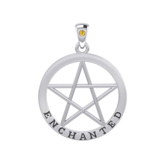Enchanted Pentagram Silver Pendant TPD4539
