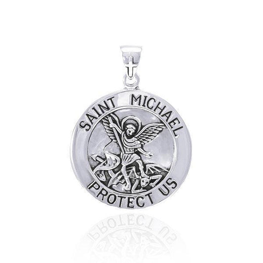 Saint Michael Silver Pendant TPD4564 - peterstone.dropshipping