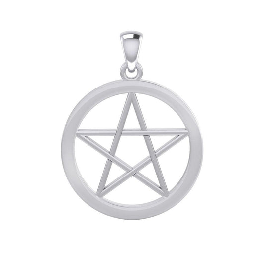 The Plain Pentacle Silver Pendant TPD4567