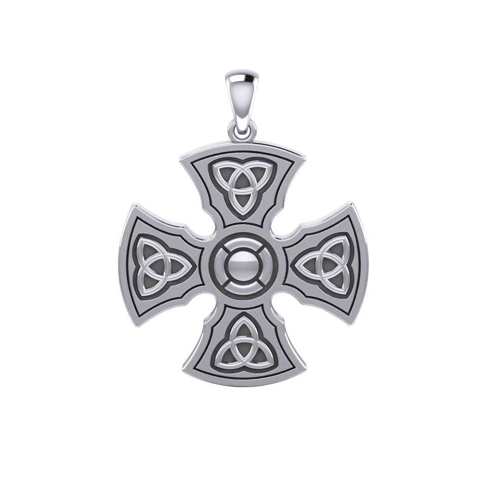 Brigid Ashwood Templar Cross Celtic Cross Silver Pendant TPD458