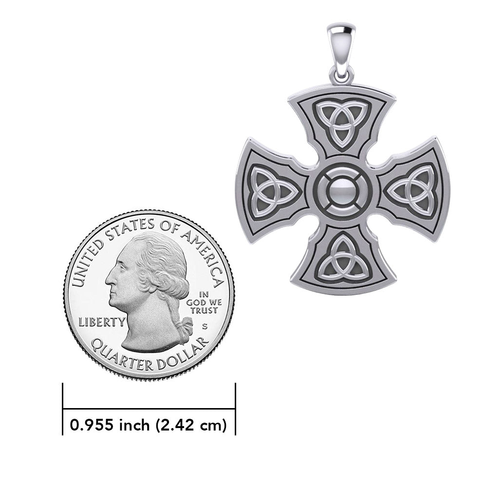 Brigid Ashwood Templar Cross Celtic Cross Silver Pendant TPD458