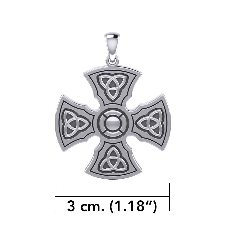 Brigid Ashwood Templar Cross Celtic Cross Silver Pendant TPD458