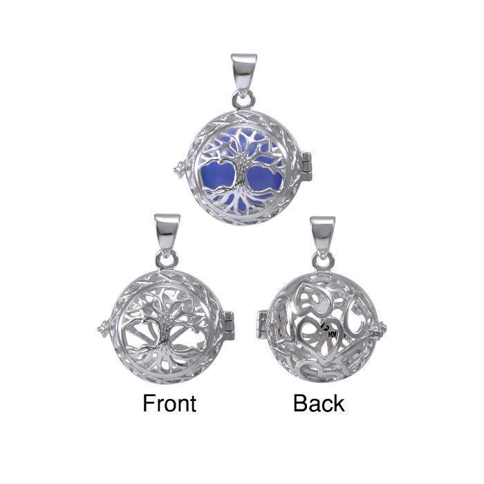 Global Harmony Wrapped in the Angel Wings ~16mm chiming harmony ball with a 25mm Sterling Silver Jewelry Pendant cage TPD4658