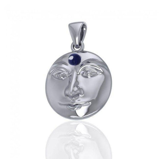 Blue Moon Sterling Silver Pendant with Gemstone TPD4726