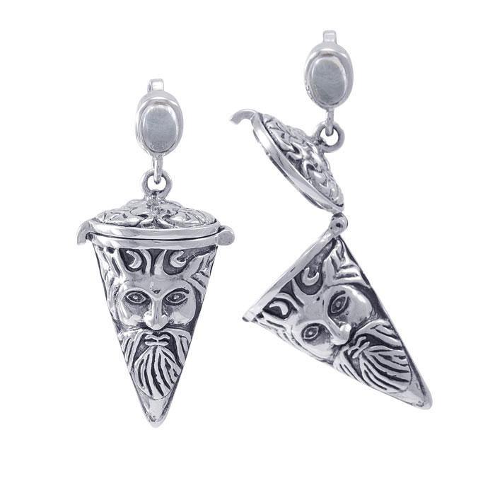 Green Man Pendulum Spell Sterling Silver Pendant TPD4731 - Jewelry