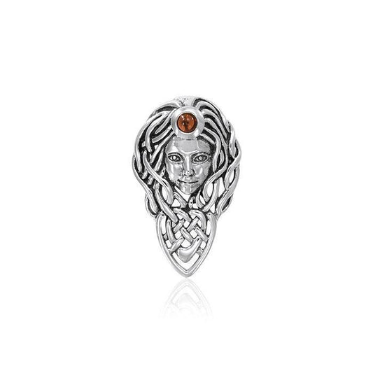 Celtic Queen Maeve Sterling Silver Pendant TPD4734