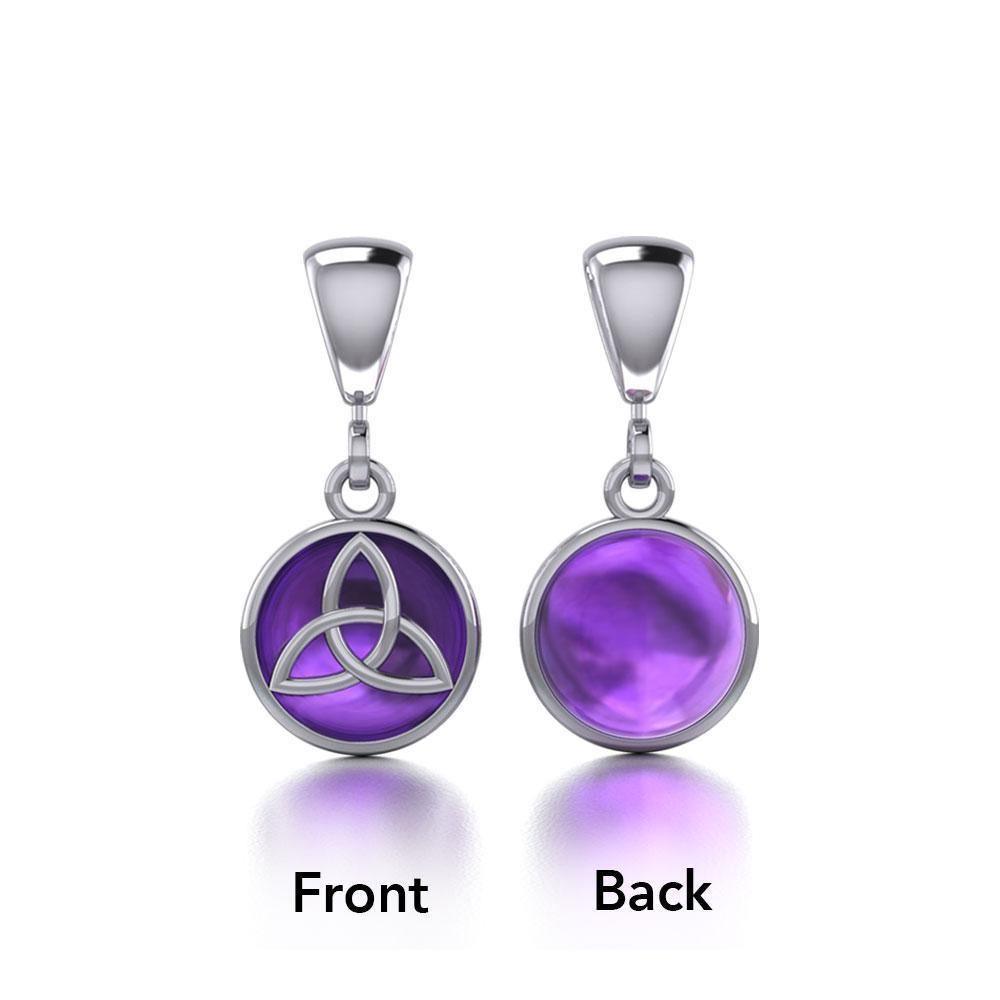 Celtic Triquetra Knot Silver Flip Pendant TPD474