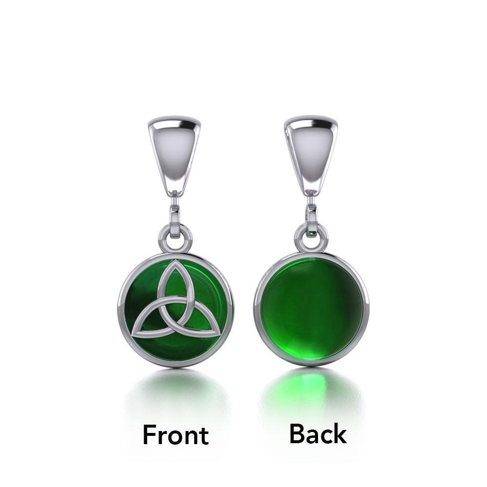 Celtic Triquetra Knot Silver Flip Pendant TPD474