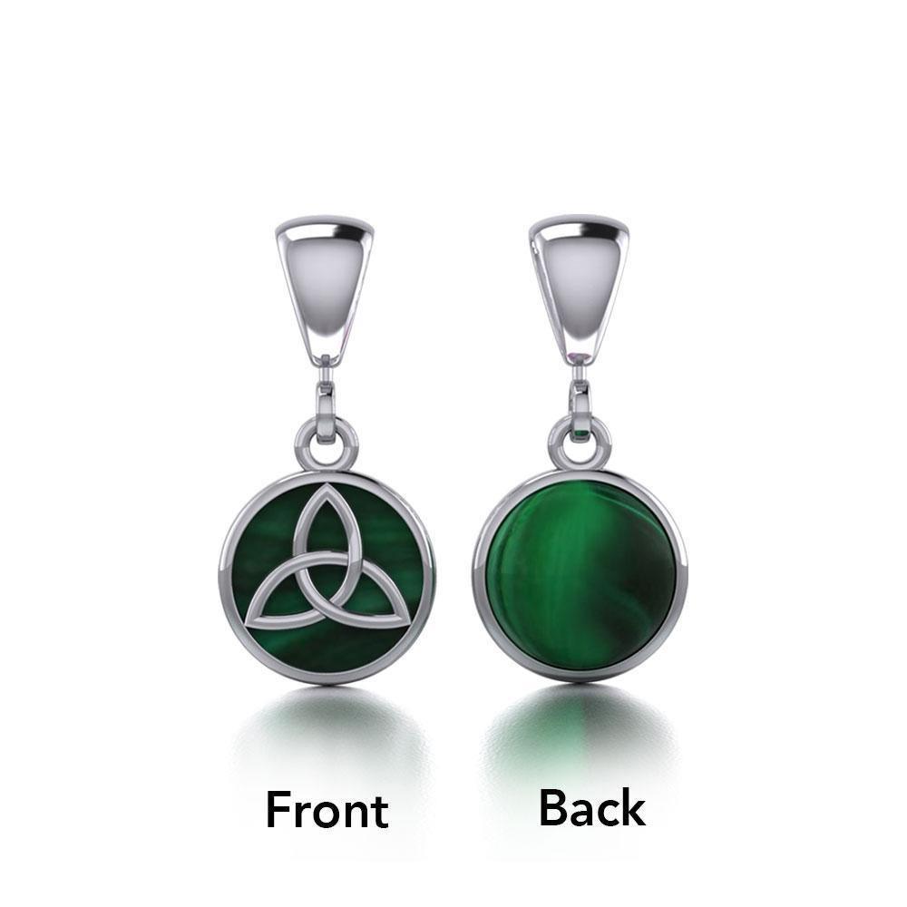 Celtic Triquetra Knot Sterling Silver Flip Pendant TPD474