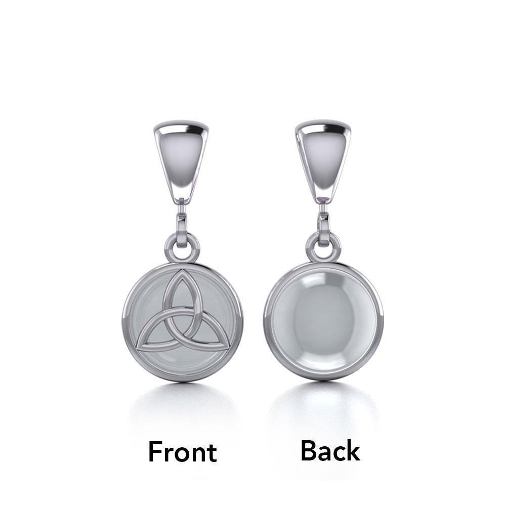 Celtic Triquetra Knot Sterling Silver Flip Pendant TPD474