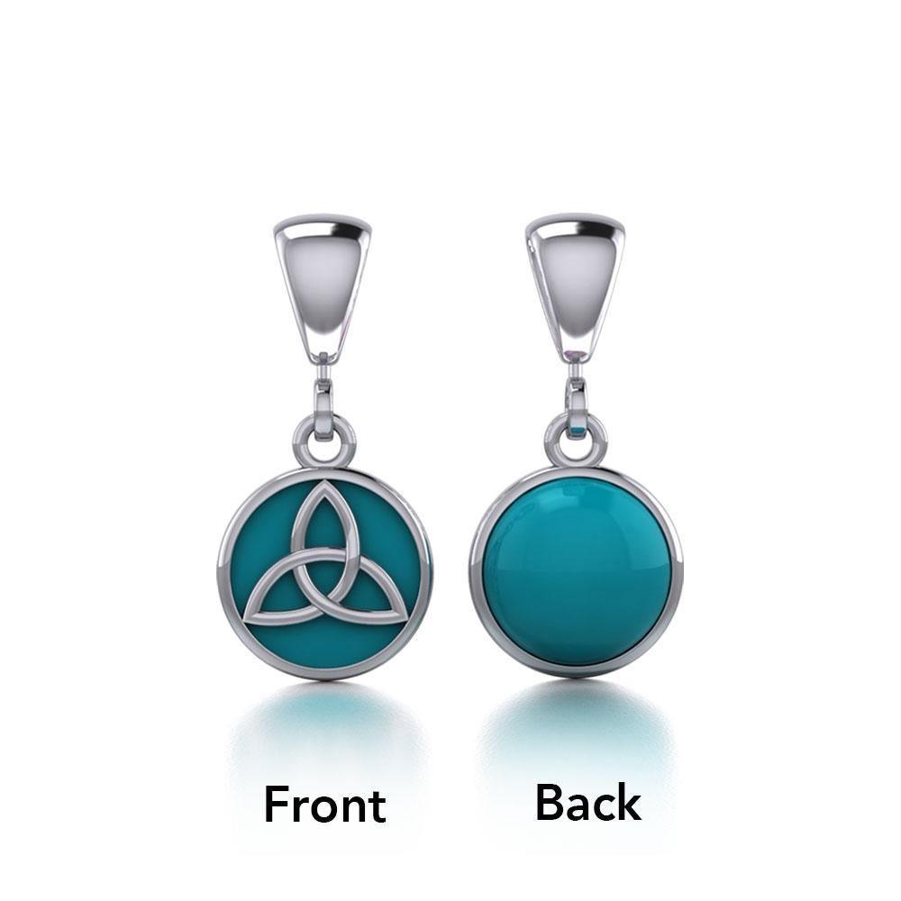Celtic Triquetra Knot Silver Flip Pendant TPD474