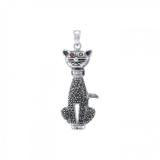 Cat Marcasite Pendant TPD4769