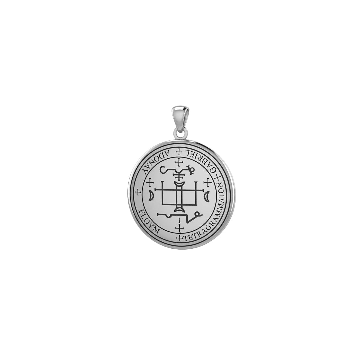 Sigil of the Archangel Gabriel Small Sterling Silver Pendant TPD4783
