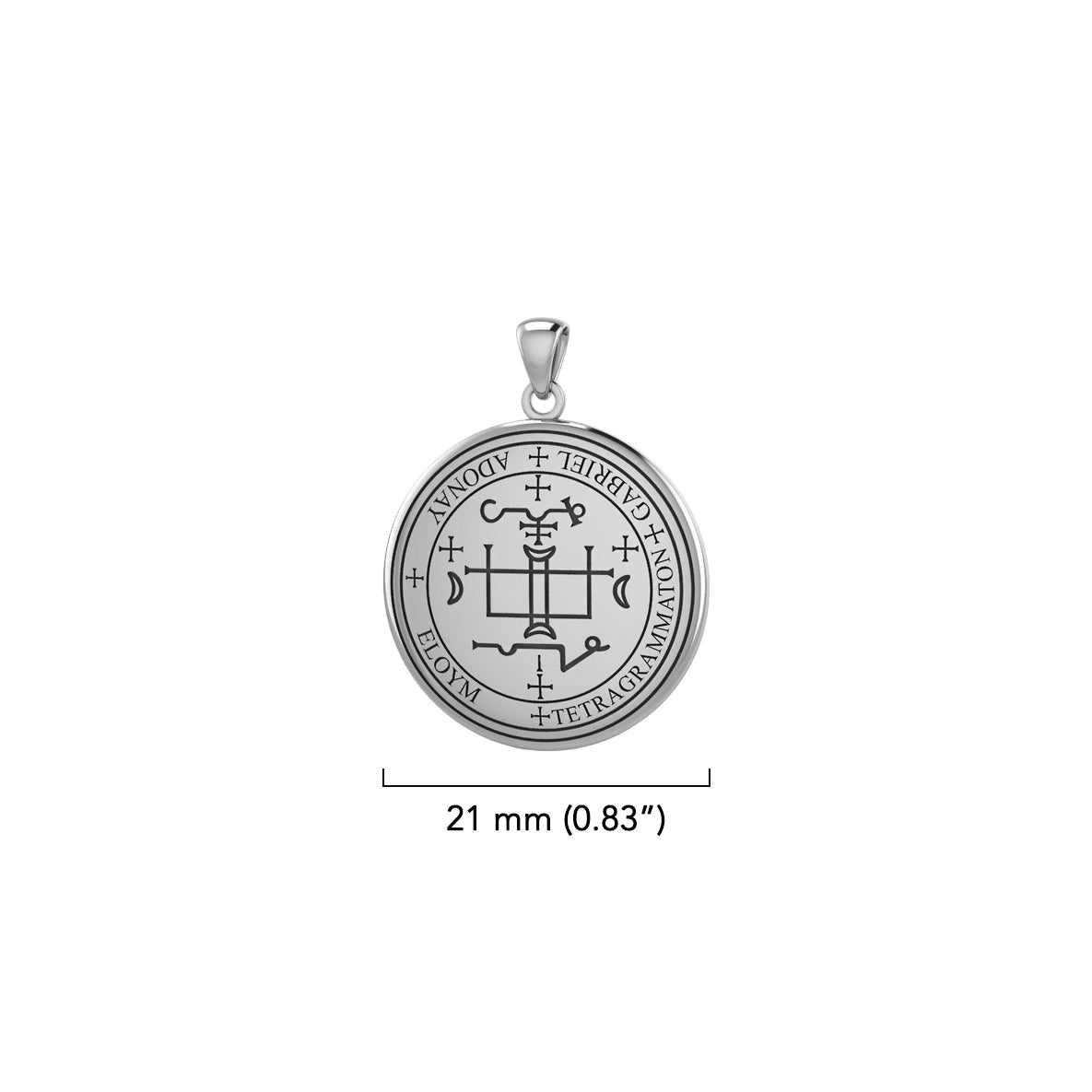 Sigil of the Archangel Gabriel Small Sterling Silver Pendant TPD4783