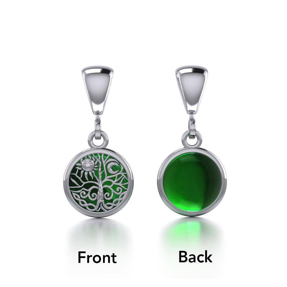 Reversible Earth Cycle Silver Pendant TPD480