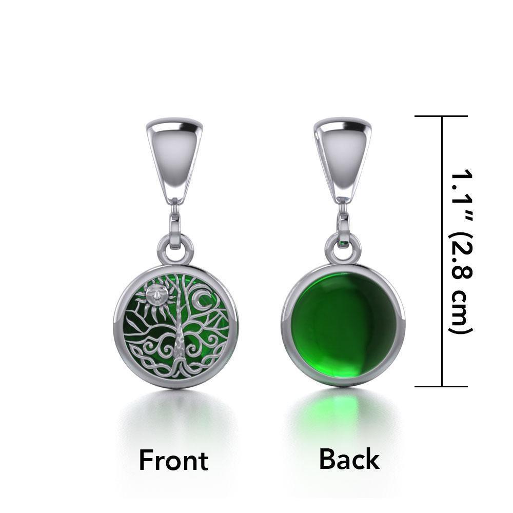 Reversible Earth Cycle Silver Pendant TPD480