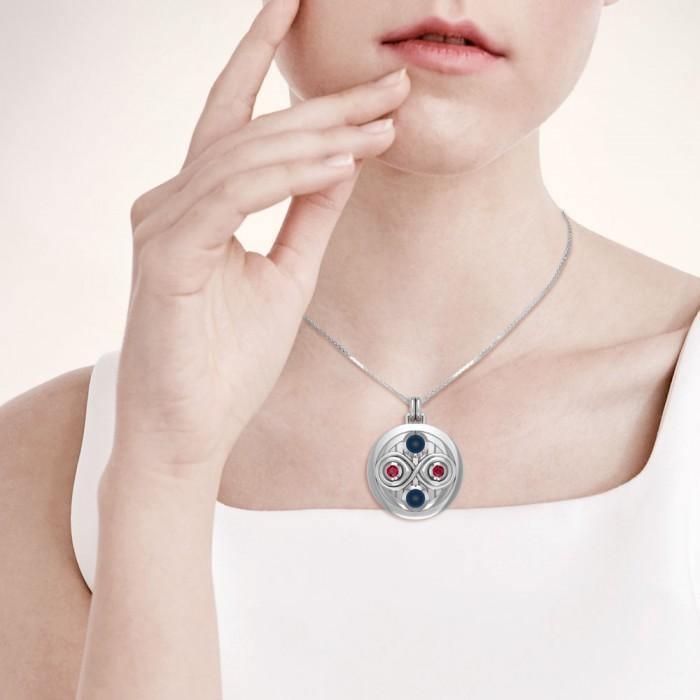 Relationship Sterling Silver Pendant with Gemstone TPD4808