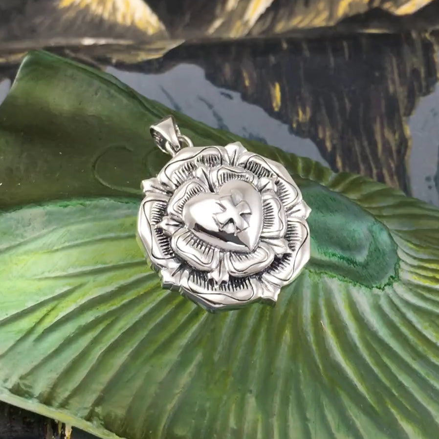 Brigid Ashwood The Rose Celtic Cross Sterling Silver Pendant TPD485